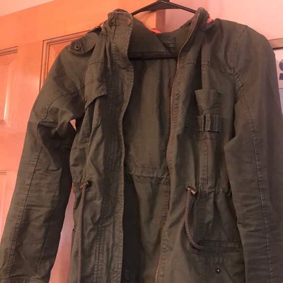 Green Cargo Jacket Rue21 - Picture 2 of 2